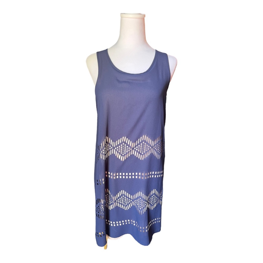 Neiman Marcus Small Navy Blue and Nude Dress